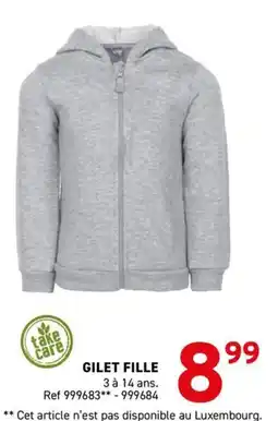 Trafic take care GILET FILLE offre