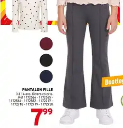 Trafic Bootleg Pantalon Fille offre