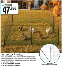 Shopix FILET ENCLOSE À POULES offre