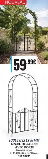 Shopix Tubes 13 et 16 mm arche de jardin avec porte offre