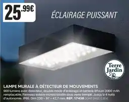Shopix Terre Jardin Lampe murale à détecteur de mouvements offre