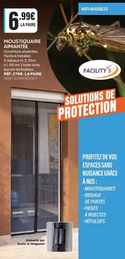 Shopix FACILITY'S MOUSTIQUAIRE AIMANTÉE offre