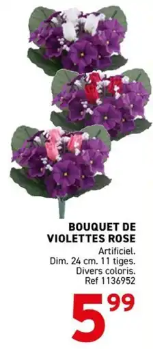 Trafic BOUQUET DE VIOLETTES ROSE offre