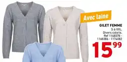 Trafic GILET FEMME offre