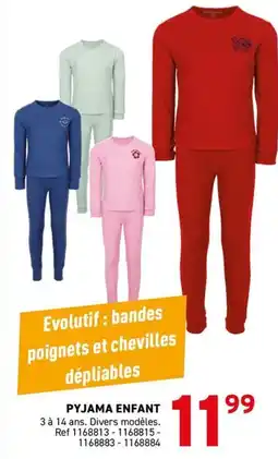 Trafic PYJAMA ENFANT offre