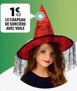 Centrakor Le chapeau de sorcière avec voile offre