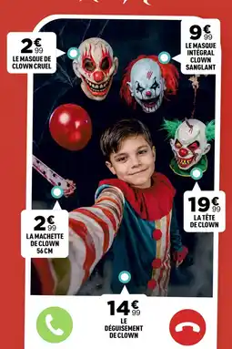 Centrakor LE MASQUE DE CLOWN CRUEL offre