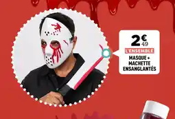 Centrakor Masque + machette ensanglantés offre