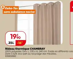 Weldom Rideau thermique chambray offre
