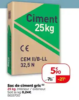 Weldom Sac de ciment gris (1) offre