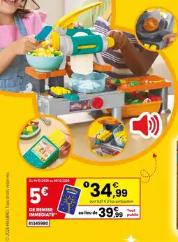 JouéClub Play-doh super ensemble de cuisine offre