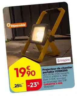 Weldom Inspire projecteur de chantier portable yonkers offre