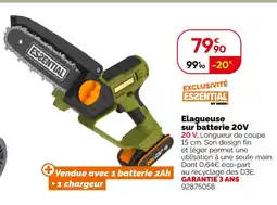 Weldom Es2ential elagueuse sur batterie 20v offre