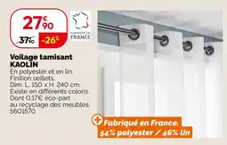 Weldom Voilage tamisant kaolin offre