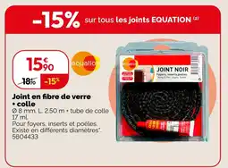 Weldom Equation joint en fibre de verre + colle ø 8 mm offre