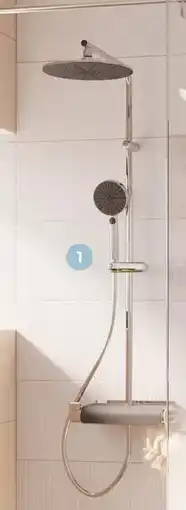Weldom Sensea colonne de douche thermostatique chromé avec tablette easy offre
