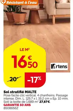 Weldom Artens sol stratifié malte offre