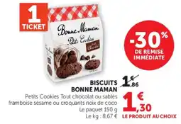 Super U Bonne Maman Biscuits offre