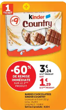 Super U Kinder Country offre