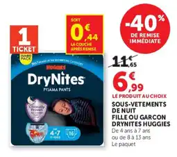 Super U HUGGIES DryNites PYJAMA PANTS offre