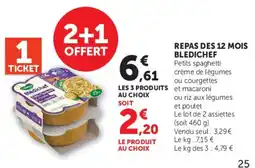Super U BLEDICHEF REPAS DES 12 MOIS offre