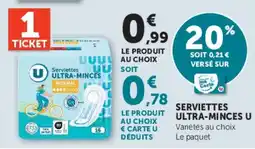 Super U U Serviettes Ultra-minces offre