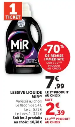 Super U MIR Lessive Black offre