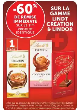 Super U Lindt creation & lindor offre