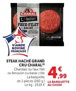 Super U CHARAL STEAK HACHÉ GRAND CRU offre