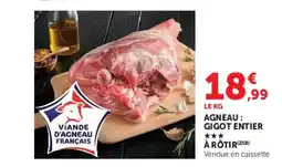 Super U Viande d'agneau français Gigot entier offre