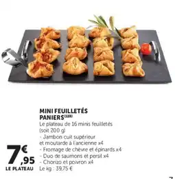 Super U MINI FEUILLETÉS PANIERS offre