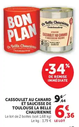 Super U La Belle Chaurienne Cassoulet au canard et saucisses de Toulouse offre