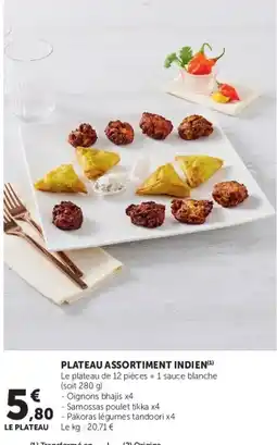 Super U PLATEAU ASSORTIMENT INDIEN offre