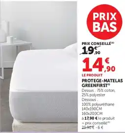 Super U GREENFIRST PROTEGE-MATELAS offre