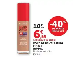 Super U RIMMEL FOND DE TEINT LASTING FINISH offre
