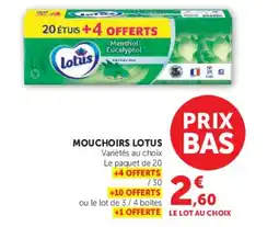 Super U LOTUS Mouchoirs offre
