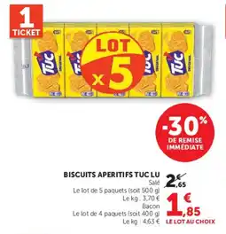 Super U TUC Biscuits aperitifs offre