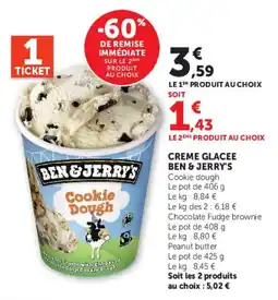 Super U BEN & JERRY'S Cookie Dough offre