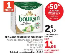 Super U Boursin Ail & Fines Herbes offre