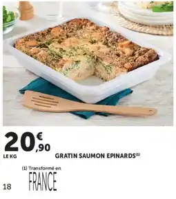 Super U GRATIN SAUMON EPINARDS offre