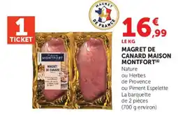 Super U MONTFORT MAGRET DE CANARD offre
