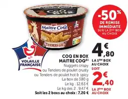 Super U Maître Coq COQ EN BOX offre