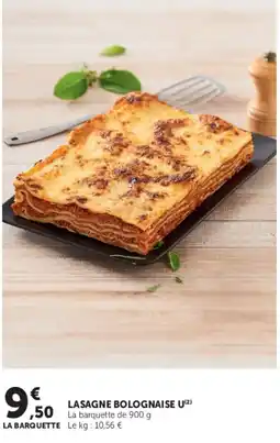 Super U LASAGNE BOLOGNAISE offre