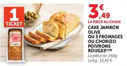 Super U Cake Jambon Olive offre