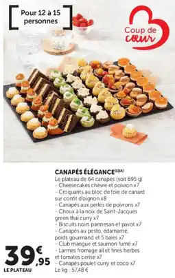 Super U Coup de cour Canapés Élégance offre