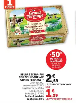 Super U Grand Fermage Beurre extra-fin offre