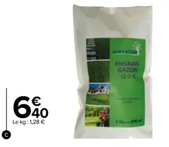 Carrefour Engrais gazon offre