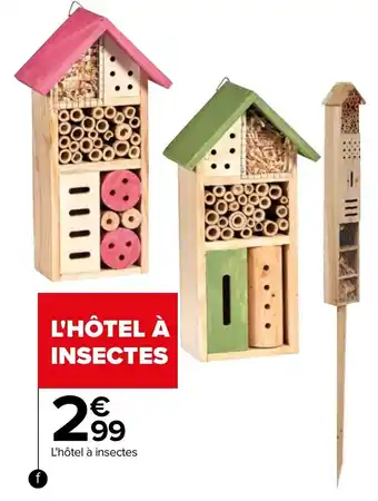 Carrefour Hotel a insectes dimensions offre
