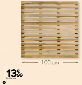 Dalle bois rainurée