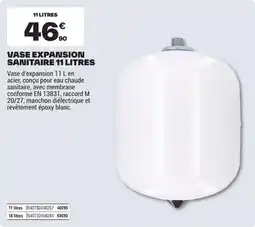 Brico Dépôt VASE EXPANSION SANITAIRE 11 LITRES offre